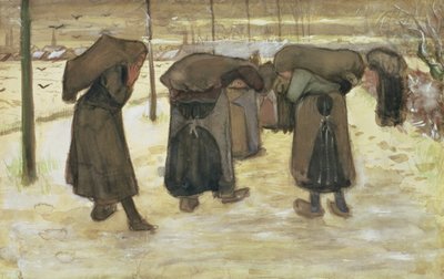 Bergarbeiterfrauen tragen Kohlesäcke, 1882 von Vincent van Gogh